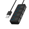 4-Port USB 2.0 Hub with Power Adapter - Expand Connectivity for Laptops, PCs, & More (UAE)