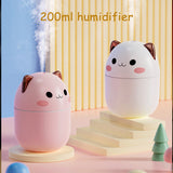 Ultra-Silent USB Cat Humidifier with LED Cool Mist