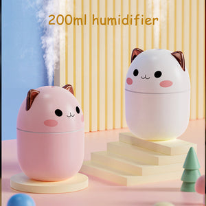 Ultra-Silent USB Cat Humidifier with LED Cool Mist