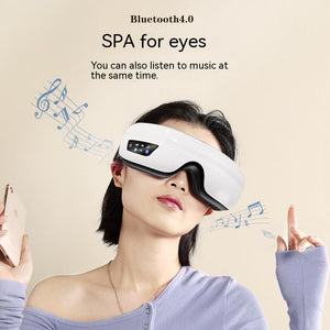 Heated Vibration Eye Massager: White/Pink, Relaxation for Tired Eyes  pen_spark