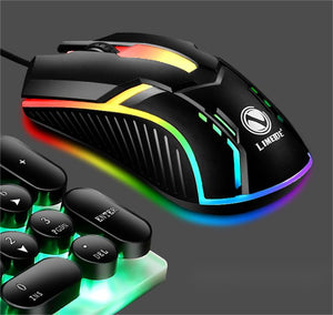 Souris USB filaire rétroéclairée pour jeux compétitifs