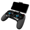 Person using a wireless controller to play a game on a mobile phone