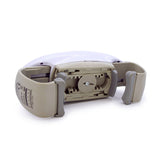 Automatic electric can opener with a sleek design, opening a can with a single button press