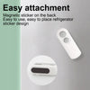 Mini handheld heat sealer with white and blue color options, featuring a cutting blade and USB charging port