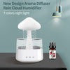 Rain Cloud USB Humidifier Water Drip Mushroom Rain Cloud Diffuser Water Drop Sound Aroma Lamp For Household