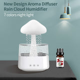 Rain Cloud USB Humidifier Water Drip Mushroom Rain Cloud Diffuser Water Drop Sound Aroma Lamp For Household