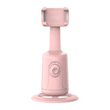 Black 360° auto face tracking gimbal for smartphones with a built-in tripod mount