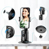 Black 360° auto face tracking gimbal for smartphones with a built-in tripod mount