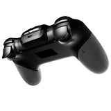 Person using a wireless controller to play a game on a mobile phone