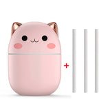 Ultra-Silent USB Cat Humidifier with LED Cool Mist
